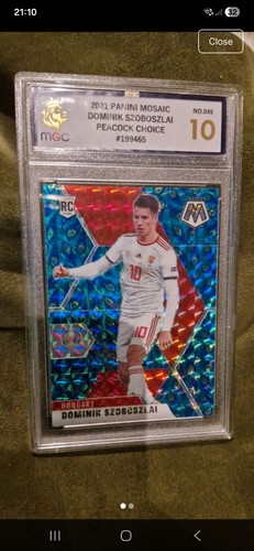 Dominik Szoboszlai 2021 Panini Mosaic Peacock Mosaic Prizm