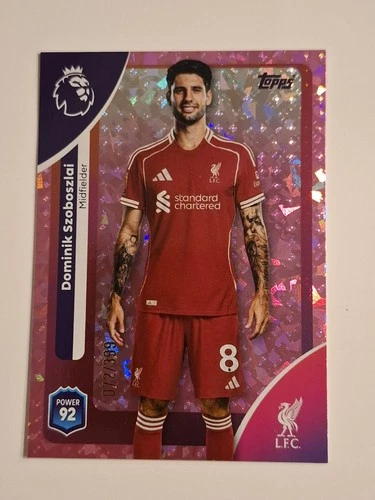Dominik Szoboszlai 2025 Topps Premier League Pink Cracked Ice /399
