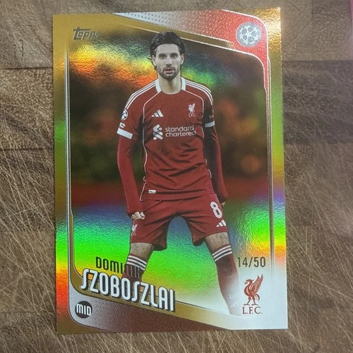 Dominik Szoboszlai 2025 Topps UEFA 2025/2026 Gold Inferno Foil /50