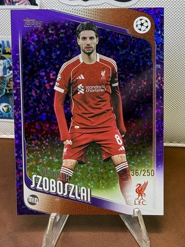 Dominik Szoboszlai 2025 Topps UEFA Club Competition Purple Diamonds /250