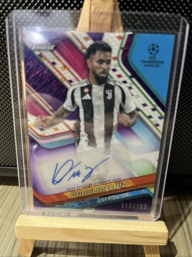 Douglas Luiz 2024 Topps Finest Purple Shimmer /199