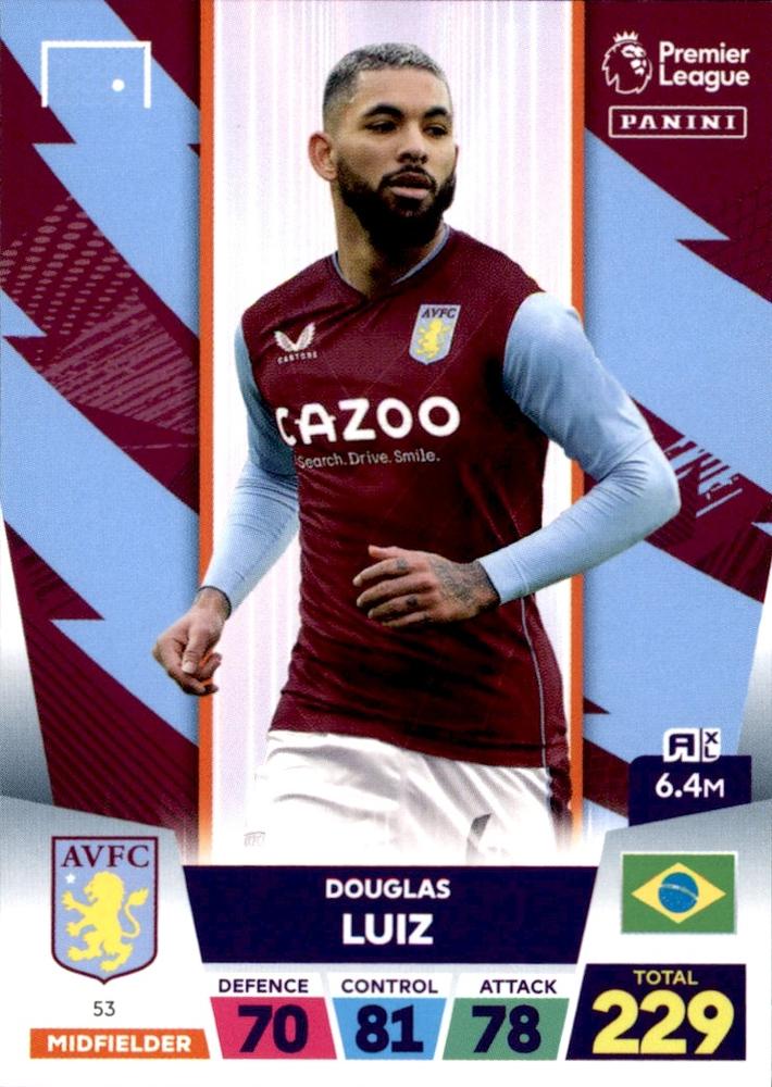 Douglas Luiz 2023 Panini Adrenalyn XL Premier League
