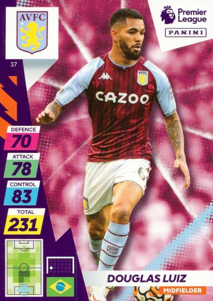 Douglas Luiz 2021 Panini Adrenalyn XL Premier League Plus