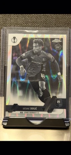 Désiré Doué 2022 Topps Chrome Bianco e Nero
