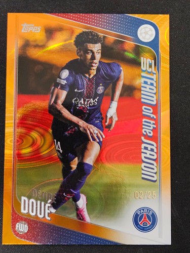 Désiré Doué 2025 Topps Flagship Orange /25