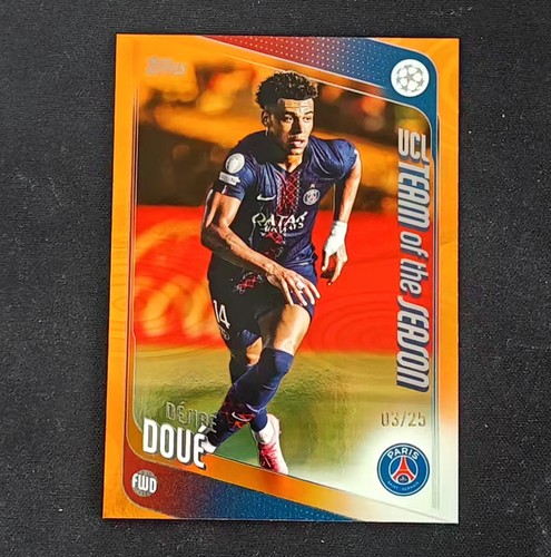 Désiré Doué 2025 Topps Flagship Orange Refractor /25