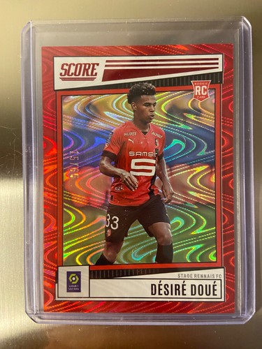 Désiré Doué 2022 Panini Score Red Swirl