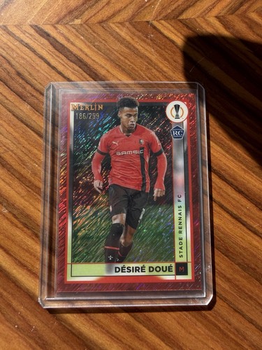 Désire Doué 2023 Topps Merlin Chrome Red Shimmer /299
