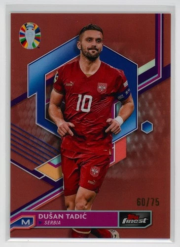 Dusan Tadic 2023 Topps Finest Rose Gold Refractor /75