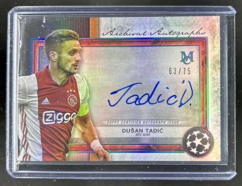 Dusan Tadic 2020 Topps Museum Collection UEFA Sapphire /75