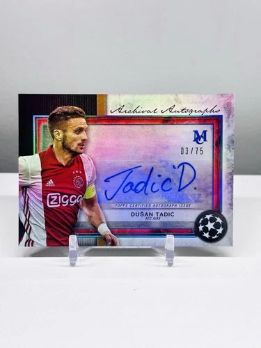 Dusan Tadic 2020 Topps Museum Collection UEFA Sapphire /75