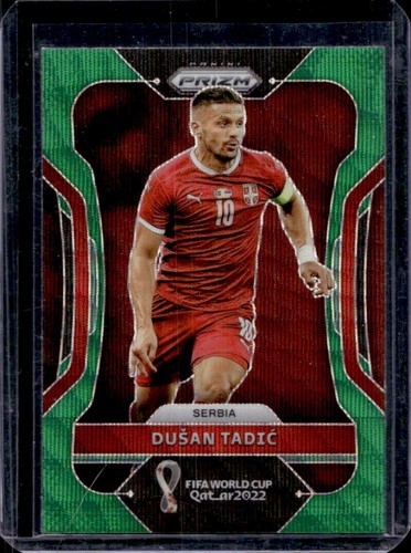 Dusan Tadic 2022 Panini Prizm World Cup Green Wave