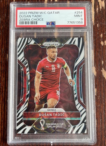 Dusan Tadic 2022 Panini Prizm World Cup Zebra