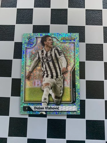 Dusan Vlahovic 2021 Topps Merlin Chrome Aqua /199