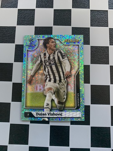 Dusan Vlahovic 2021 Topps Merlin Chrome Aqua /199