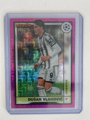 Dusan Vlahovic 2023 Topps Merlin Chrome Parallel /275