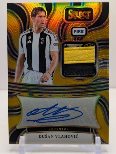 Dusan Vlahovic 2024 Panini Select FIFA Gold /10