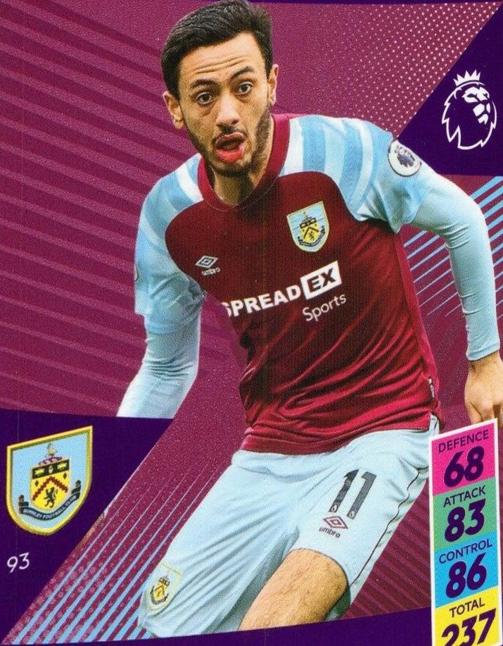 Dwight McNeil 2021 Panini Adrenalyn XL Premier League