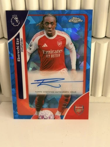Eberechi Eze 2025 Topps Chrome Blue Refractor