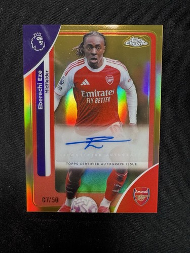 Eberechi Eze 2025 Topps Chrome Gold /50