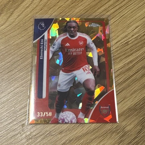 Eberechi Eze 2026 Topps Chrome Sapphire Gold Refractor /50