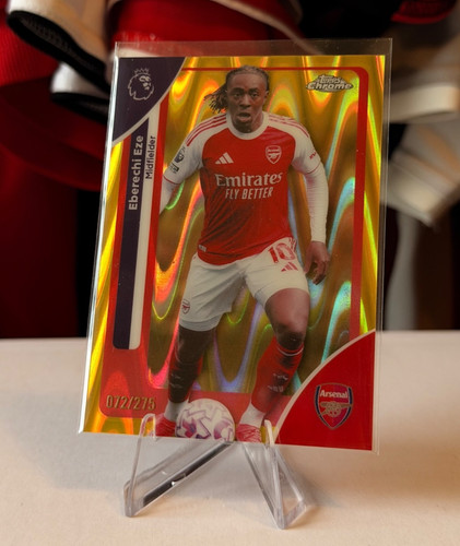 Eberechi Eze 2025 Topps Chrome Yellow Refractor /275
