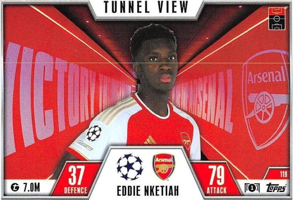 Eddie Nketiah 2023 Topps Match Attax UEFA Club Competitions Extra