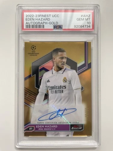 Eden Hazard 2022 Topps Finest Gold /50