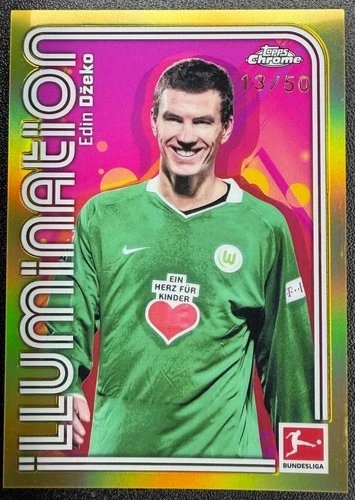Edin Dzeko 2025 Topps Chrome Bundesliga Gold /50