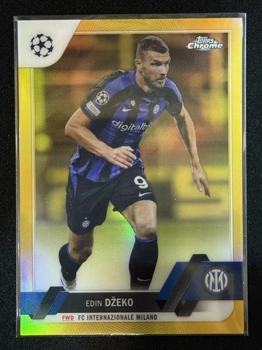 Edin Dzeko 2022 Topps Chrome Gold Refractor /50