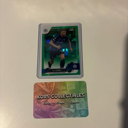 Edin Dzeko 2022 Topps Chrome Green Cracked /70