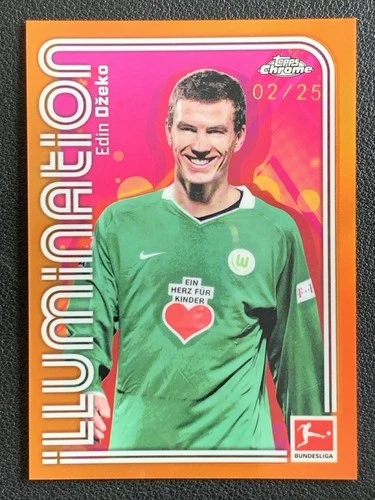 Edin Dzeko 2025 Topps Chrome Orange /25