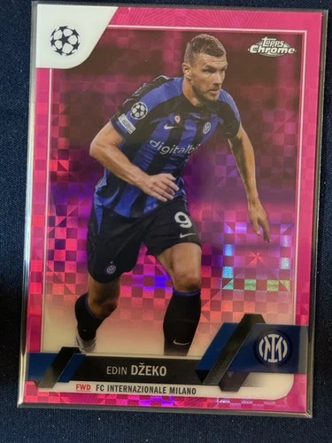 Edin Dzeko 2023 Topps Chrome Pink X-Fractor /250