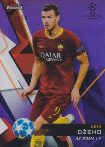 Edin Dzeko 2018 Topps Finest Purple Refractor /250