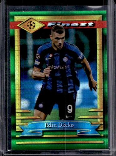 Edin Dzeko 2022 Topps Finest Refractor Prism /35