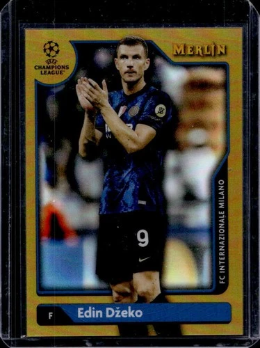 Edin Dzeko 2021 Topps Merlin Chrome Gold Refractor /50