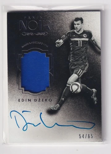 Edin Dzeko 2016 Panini Noir Calcio Nero Bianco /65
