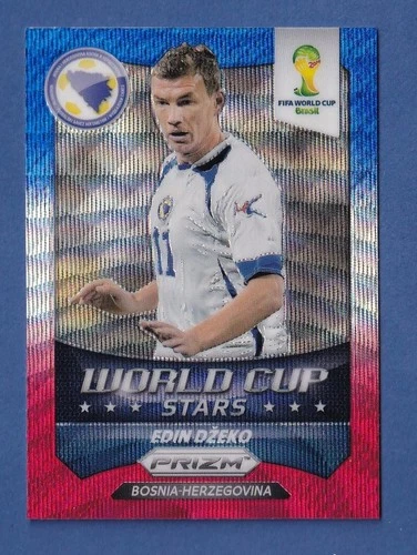 Edin Dzeko 2014 Panini Prizm Blue and Red Wave