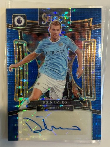 Edin Dzeko 2023 Panini Select Blue Pulsar Prizm