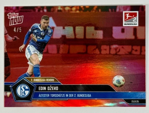 Edin Dzeko 2025 Topps Now Bundesliga Red Foil 4/5