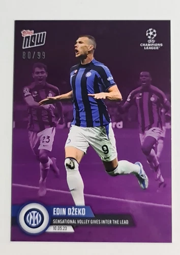 Edin Dzeko 2022 Topps NOW UCL Purple
