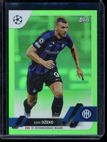 Edin Dzeko 2022 Topps UEFA Club Competitions Neon Green /199