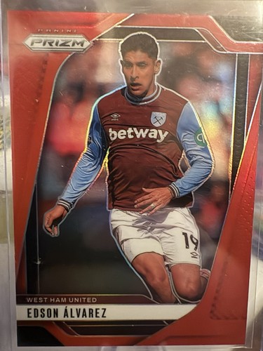 Edson Alvarez 2024 Panini Prizm Premier League Red Prizm /199