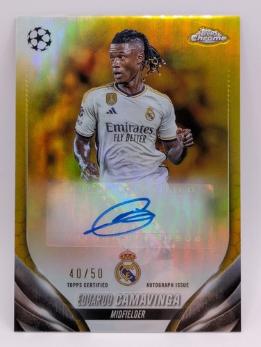Eduardo Camavinga 2024 Topps Chrome Gold Refractor /50