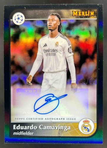 Eduardo Camavinga 2024 Topps Merlin Chrome Black Refractor /10