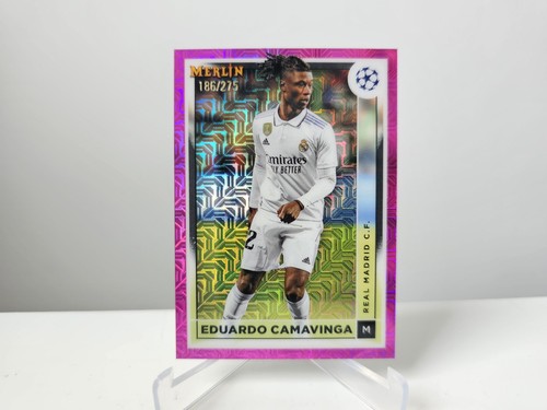 Eduardo Camavinga 2022 Topps Merlin Chrome Pink Mojo /275