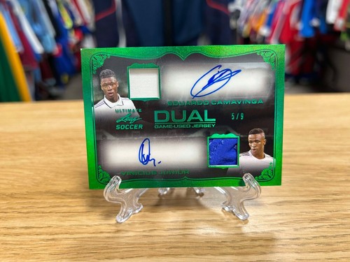 Multiple: Eduardo Camavinga, Vinicius Junior 2022 Leaf Ultimate Green /9