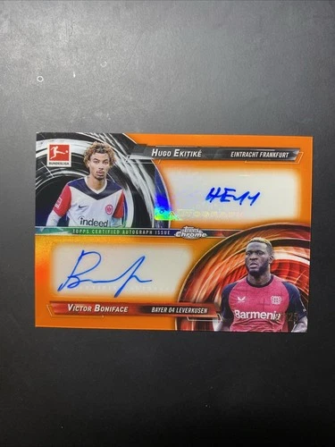 Ekitike/Boniface 2024 Topps Chrome Bundesliga Calcio Arancione /25