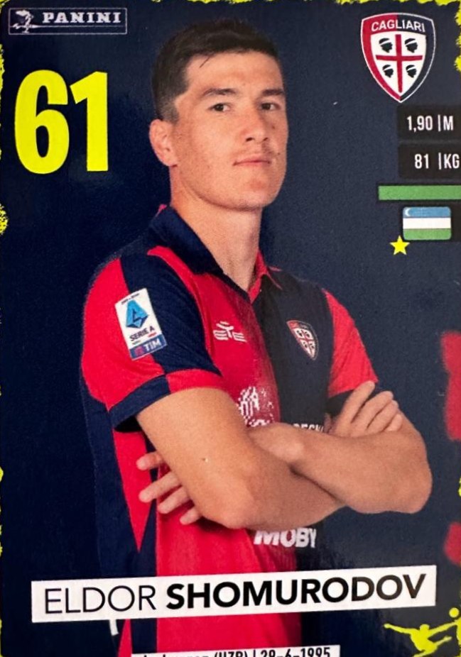 Eldor Shomurodov 2023 Panini Calciatori Stickers