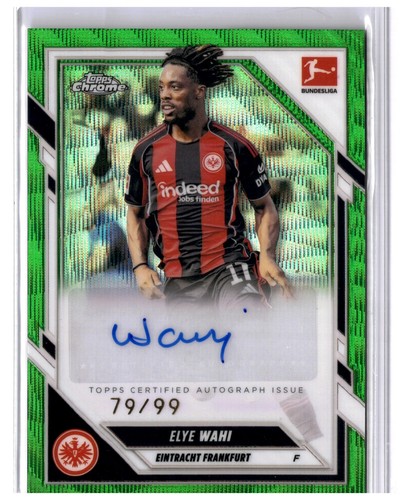 Elye Wahi 2025 Topps Chrome Green Wave /99